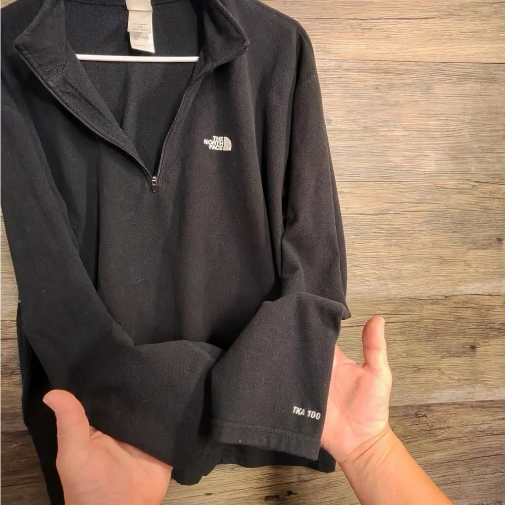 The North Face Black Quarter Zip Pullover - Picture 2 of 7